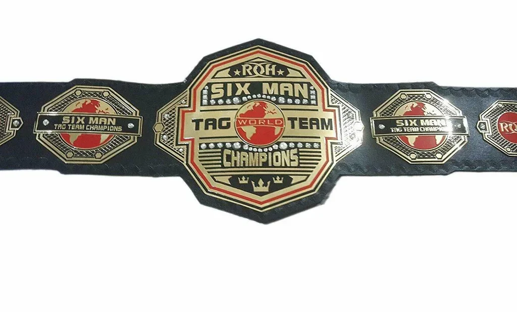 ROH Six Man World Tag Team Wrestling Championship Replica Title Belt